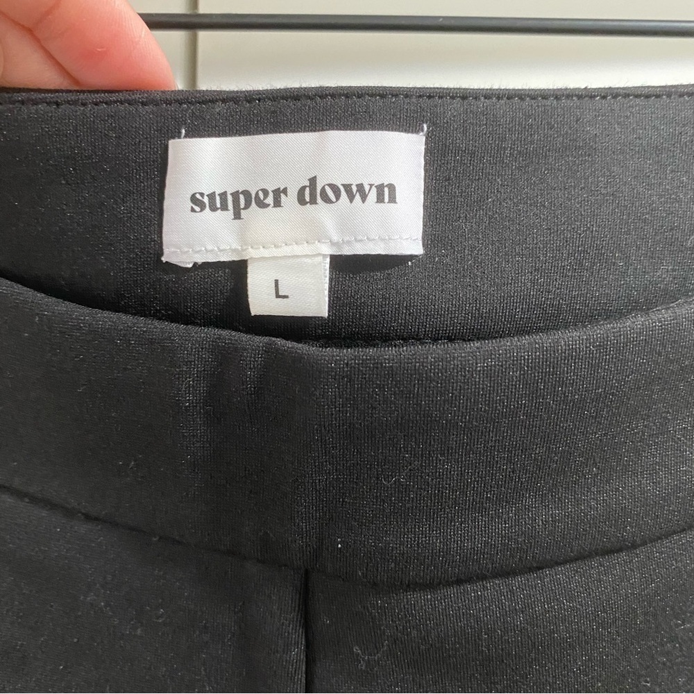 Superdown Black Side Zip Split Hem High Rise Pant… - image 4